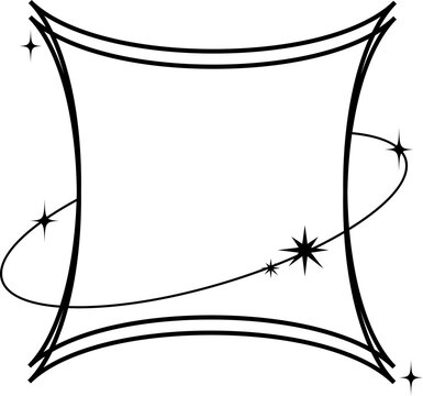 Minimalist aesthetic line frame