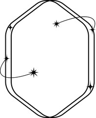 Minimalist aesthetic line frame