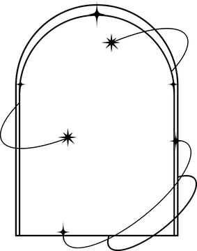 Minimalist aesthetic line frame