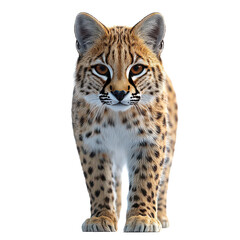 Obraz premium Serval isolated on transparent background, PNG
