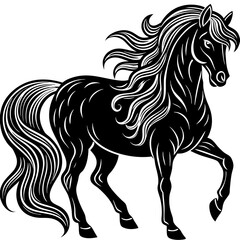 horse silhouette vector