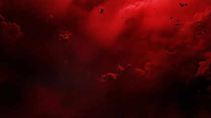 Dark Red Cloudy Sky With Mysterious Atmospheric Texture