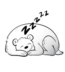 polar bear sleeping