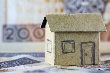 House model and Polish banknotes