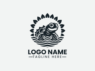 Alligator Snapping Turtle Logo Design, Snapping Turtle Logo, Alligator Turtle Logo