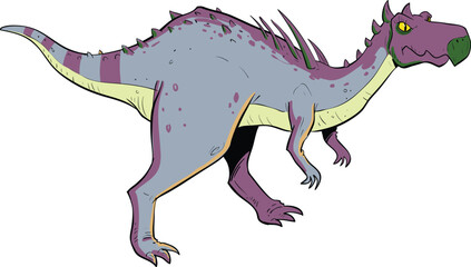 purple dinosaur with thick armour and thornes