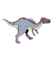 purple dinosaur with thick armour and thornes