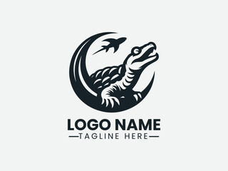 Alligator Snapping Turtle Logo Design, Snapping Turtle Logo, Alligator Turtle Logo
