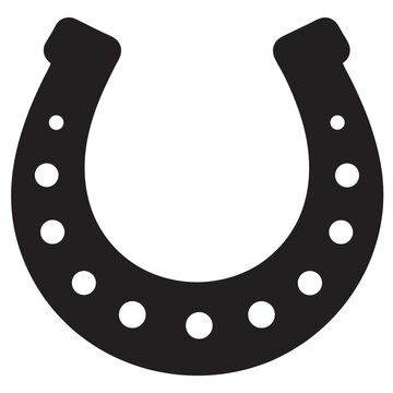 recommend clip art: Horseshoe icons. Black silhouettes llustration of horseshoes on white background. Lucky horseshoe symbols collection stock vector. 