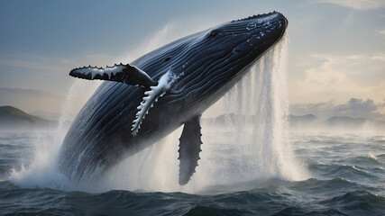 Fototapeta premium jet airplane flying over water