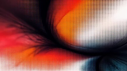 Abstract Digital Artwork Featuring Dynamic Colors Fractal Shapes And Grid Overlay Elements