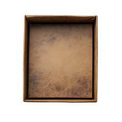 Fototapeta premium Antique Box with Aged Paper Inside Vintage Container Old Paper Texture Brown Cardboard
