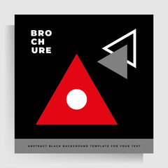 Design of cover of business brochure, flyer, folder, poster. Vector template with geometric shapes.