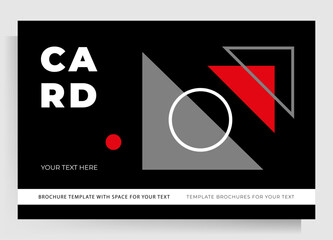 Design of cover of business brochure, flyer, folder, poster. Vector template with geometric shapes.