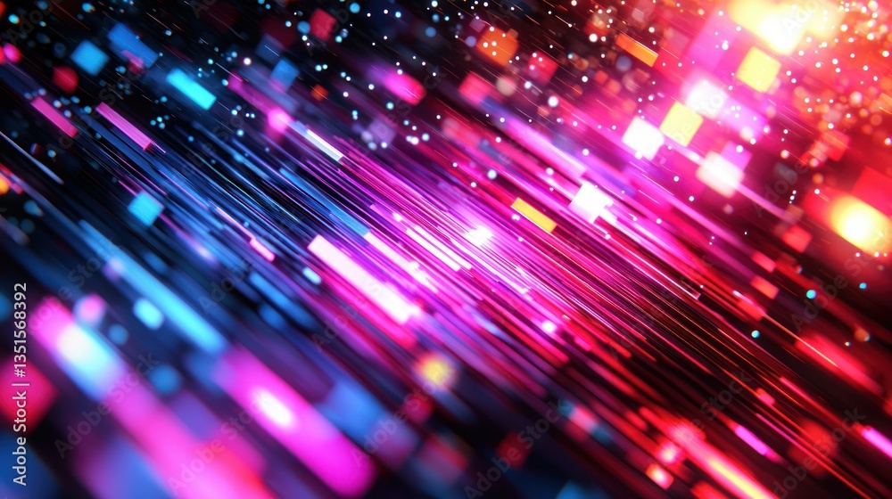 Wall mural vibrant abstract light trails creating dynamic motion