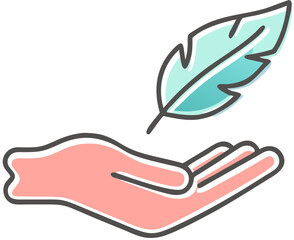 Goosebumps on the palms, gentle to the touch vector