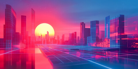 A Digital Visualization of AI-Driven Solar Energy Management Systems Optimizing Renewable Power Efficiency in Modern Smart Cities