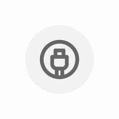 USB icon vector sign