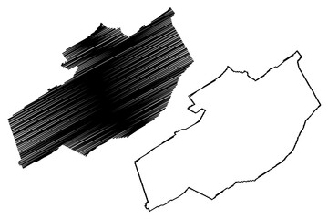 Craig County, Commonwealth of Virginia (U.S. county, United States of America, USA, U.S., US) map vector illustration, scribble sketch Craig map