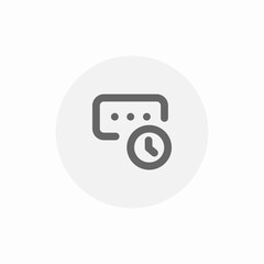 Message notification alert icon vector sign