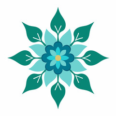 Winter abstract flower pattern design vector illustration 