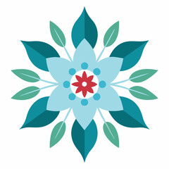 Winter abstract flower pattern design vector illustration 