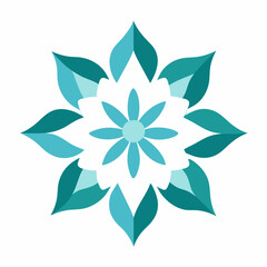 Winter abstract flower pattern design vector illustration 