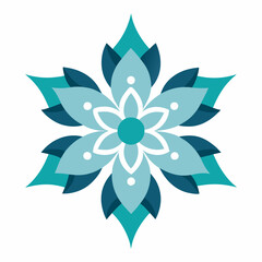Winter abstract flower pattern design vector illustration 