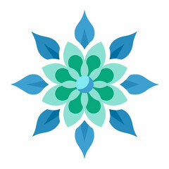 Winter abstract flower pattern design vector illustration 