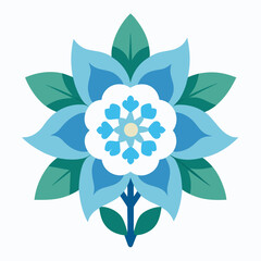 Winter abstract flower pattern design vector illustration 