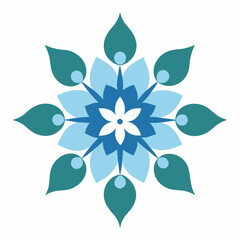 Winter abstract flower pattern design vector illustration 