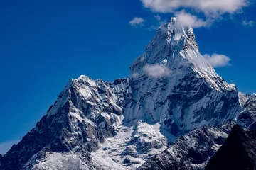 Ama Dablam, Nepal, on the way to the Everst Base Camp, EBC trekking, Epic Mountain, Mount Ama Dablam, Khumbu valley, Himalaya, main peak of Ama Dablam is 6,812 m