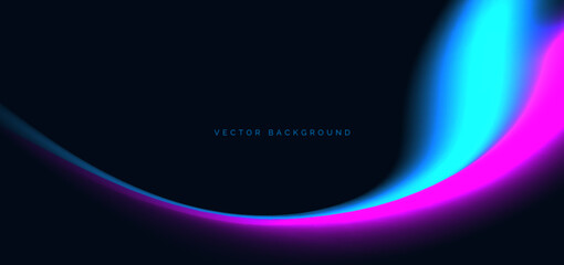 Blue and pink gradient on dark background. You use can banner, brochre, presentation.