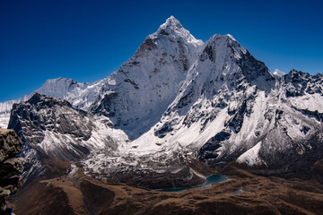 Ama Dablam, Nepal, on the way to the Everst Base Camp, EBC trekking, Epic Mountain, Mount Ama...