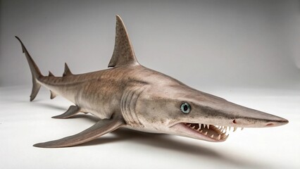 Fototapeta premium Goblin Shark in full view on studio background