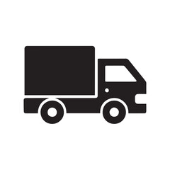 Fototapeta premium Vector illustration of a delivery truck icon on a white background