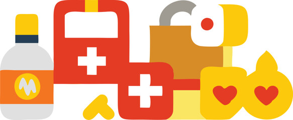 Fototapeta premium Healthcare Icon Set – Medical, Doctor & Clinic Vector Illustrations