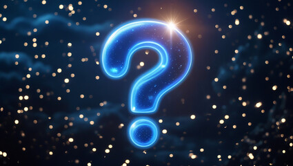 glowing question mark