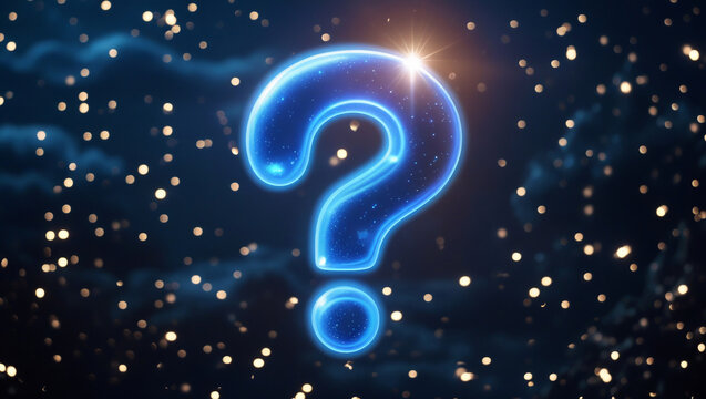 glowing question mark