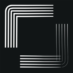 abstract black white stripe line. geometric hexagon texture background. polygon pattern. retro styled concept
