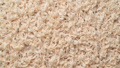 Close-up of restored carpet fibers, texture and color renewal