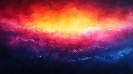 Fototapeta premium Colorful cloudscape, vibrant sunset, fantasy landscape, art background