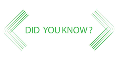 did you know sign on white background