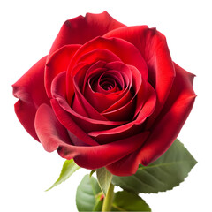 Stunning Red Rose HighRes Image isolated on transparent background