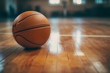 basketball on the court