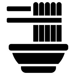Noodles Glyph Icon