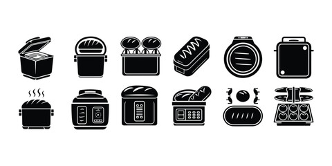Kitchen Appliances Electronic Electrical Equipment Tool Chef and kitchen equipment Bread maker icon. Simple line, outline vector elements of kitchen object for ui and ux, website or mobile application