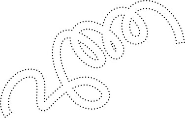 Spiral and swirl dotted line. Design decoration
