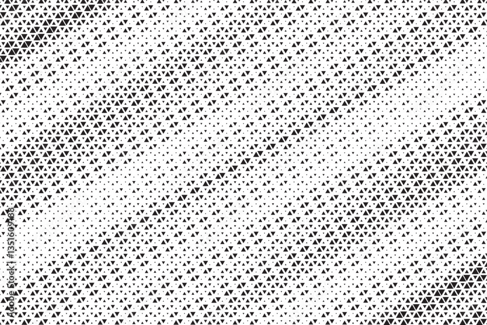 Poster halftone triangle abstract grunge background. monochrome geometric vector pattern. vector illustrati