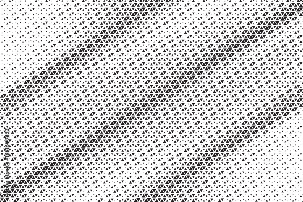 Poster triangular halftone texture retro wave vector. geometric technology abstract diagonal dotted backgro